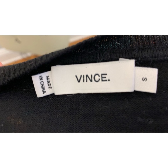 Vince Scoop Neck Lightweight Sweater Black Small - Picture 5 of 8